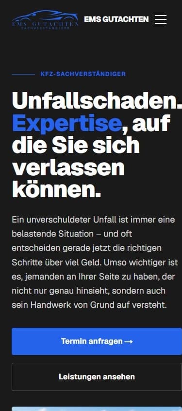 EMS Gutachten, Mobil-Ansicht