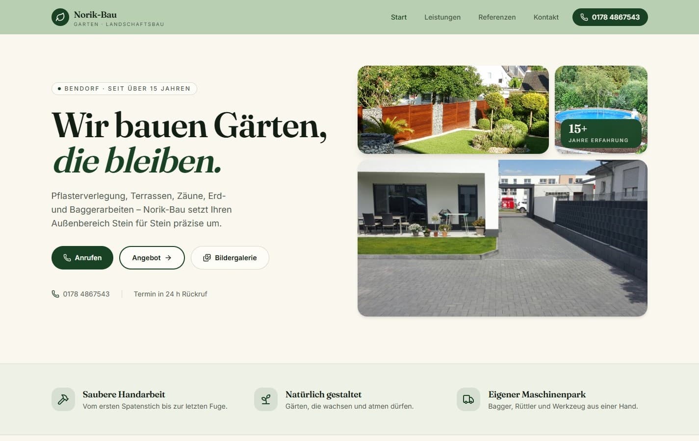 Norik-Bau, Desktop-Ansicht
